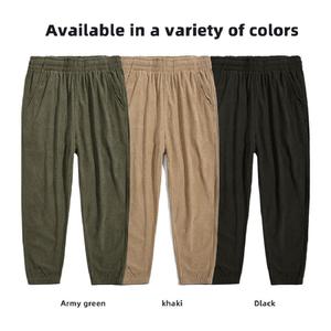 Pantalon en coton à la mode pour hommes pantalon de ville personnalisé avec taille élastique ensemble de pantalons de survêtement de coupe ample vente en gros style décontracté - Product Image 4