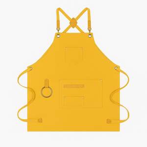 Classic Style <b>Leather</b> Canvas Cooking <b>Apron</b> with Snap Closure for Home & Commercial Kitchen Use - Product Image 1