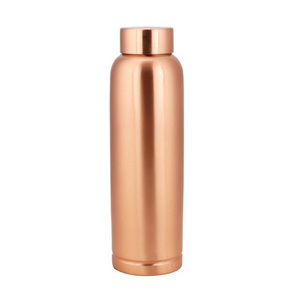 Accessoires de vaisselle en gros : Bouteille d'eau en cuivre martelé couleur marron, faite à la main, à bas prix - Product Image 2