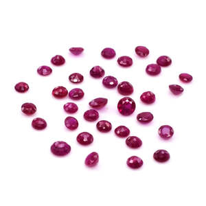 Rubis naturels de Birmanie non traités, coupes marquise facettées 2 mm et 2,5 mm, pierres rondes calibrées pour bijoux, pierres précieuses en vrac, couleur rouge - Product Image 1