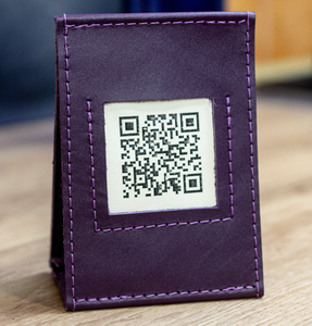 Custom Leather QR Code <strong>Menu</strong> Cover Cafe <strong>Menu</strong> <strong>Folder</strong> and Bar <strong>Menu</strong> Sign Quick Scan View Restaurant Supplies - Product Image 1
