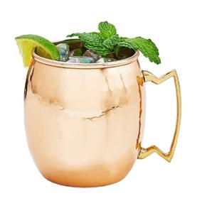 Tasses en cuivre lisse et marteau Moscow Mule aspect lisse - Product Image 1