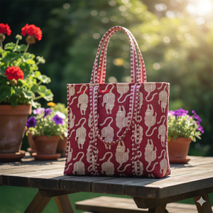 Bolso de mano de algodón acolchado ligero de primera calidad con patrón de animales para uso diario en la oficina de compras Viaje universitario Fuerte Durable - Product Image 3