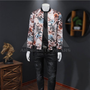 เสื้อแจ็กเก็ตบอมเบอร์สำหรับผู้ชายเสื้อแจ็กเก็ตบอมเบอร์หนาพิมพ์ลายซับลิเมชันสำหรับผู้ชายชุดลำลองอบอุ่นกลางแจ้ง - Product Image 4