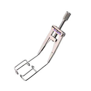 Spéculum oculaire réglable de 14 mm en acier inoxydable, instrument chirurgical avec rétracteur manuel et lames fenestrées de 5 mm de profondeur - Product Image 1