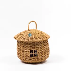 Cesto di stoccaggio in Rattan per bambini e neonati con dimensioni e Design personalizzato e grazioso e spazioso