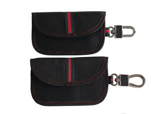 Porte-monnaie en cuir véritable fermeture à bouton-pression Style unique porte-monnaie en cuir noir - Product Image 3