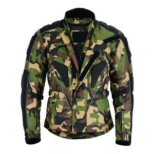 Camuflaje verde moto Cordura CE-blindado a prueba de viento de talla grande invierno motocicleta textil chaqueta para hombres - Product Image 4