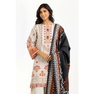 IUSTKSD-1388 Costume décontracté d'été en Khaddar imprimé 3 pièces - Product Image 4
