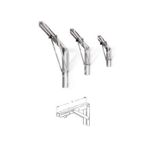 SOPORTE ESTANTERIA PLEGABLE, color galvanizado, capacidad de carga 50 kg - Product Image 1