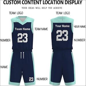 Conjunto de camiseta de baloncesto personalizada Unisex sin mangas antibacteriano de secado rápido transpirable impreso sublimación uniforme de talla grande verano - Product Image 5