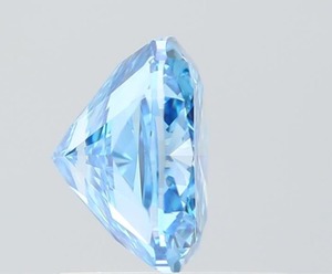 1.00 Carat Fancy Vivid Blue VS1 Square <b>Cushion</b> Cut Lab Grown Diamond IGI Certified CVD Loose Stone for <b>Statement</b> Jewelry - Product Image 2