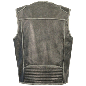 Chaleco de cuero ligero para hombre hecho a medida de la mejor fabricación ajuste cómodo a prueba de viento transpirable precio de fábrica para el invierno - Product Image 3
