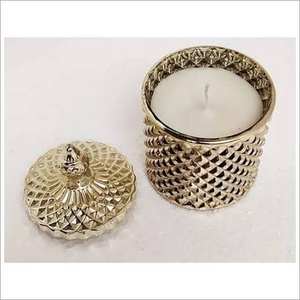 Portavelas de Vidrio con Tapa de Aluminio con Acabado Personalizado en Tamaño Personalizado para Decoración del Hogar - Product Image 1