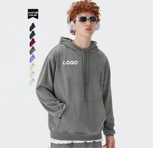 Vente en gros de sweats à capuche pour hommes fabricants de vêtements de rue lourds 500 gsm sweat à capuche personnalisé surdimensionné sweat à capuche avec logo imprimé bouffant pour hommes - Product Image 5