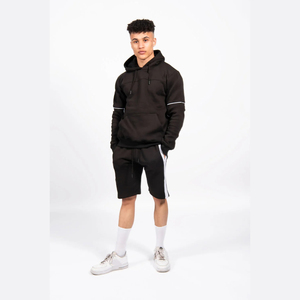 Conjunto de pantalones cortos para hombre de poliéster y algodón de la mejor calidad, conjunto de pantalones cortos y Sudadera con capucha con cordón en blanco para hombre, conjunto de pantalones cortos al por mayor - Product Image 6