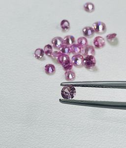 พลอยไพลินสีชมพูอ่อนทรงกลมเจียระไนแบบเพชร ขนาด 3-3.5 มม. คุณภาพดีเยี่ยม แท้ 100% สำหรับทำสร้อยข้อมือและสร้อยคอ - Product Image 3