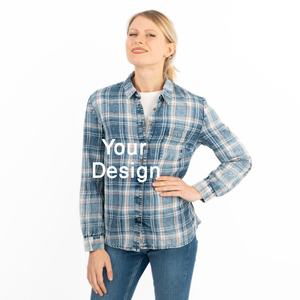 Chemises en jean pour femmes de haute qualité tissu de pantalon confortable durable personnalisé 100% vêtements longs de Style futur orienté vers l'exportation - Product Image 4