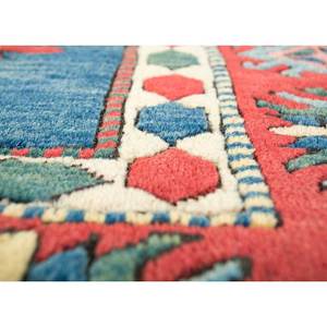 Tapis en laine noués à la main Nuray Blue, motif géométrique puzzle rectangulaire pour entrée et couloir - Pae-1261 9x12, techniques artisanales en viscose - Product Image 3