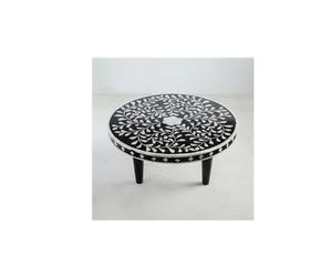 Base para Pastel Decorativa Hecha a Mano con Incrustaciones de Hueso, Diseño Floral Negro, Forma Cuadrada, Ecológica, Tamaño Personalizado, para un Estilo Elegante - Product Image 1