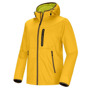 Chaqueta Softshell de manga larga para hombre de alta calidad, ropa informal con capucha y logotipo personalizado, precio al por mayor de fábrica - Product Image 3