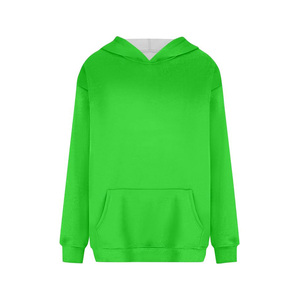 Sudaderas con capucha de mujer de gran tamaño de lana de manga larga Casual básico pulóver sudaderas con serigrafía - Product Image 1