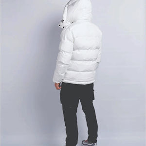 Hot Sale Winter Custom Design Hooded Men's <b>Puffer</b> <b>Jacket</b> Breathable Eco-Friendly Waterproof <b>Thin</b> 100% Nylon Quilted Zipper - Product Image 5