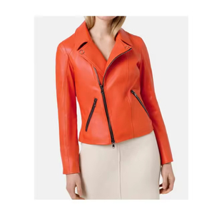 Veste en cuir véritable pour femme offrant une coupe équilibrée et un look élégant conçu pour améliorer toutes sortes de combinaisons de tenues - Product Image 5