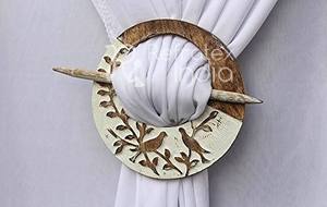 Heart Shape Very Popular Wooden <b>Curtain</b> Tieback for <b>Curtain</b> Bulk Supplier and Manufacture by Refratex India Made in India - Product Image 5