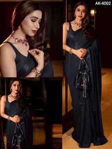 Georgette ชุดไหมพิมพ์ลายตามลำดับแบบเส้นหนาเสื้องานปาร์ตี้สไตล์อินเดีย - Product Image 3