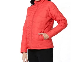 Usine de services matériels Veste à glissière de luxe pour femmes personnalisée grande taille Impression Veste d'hiver rembourrée pour femmes détachable à la mode - Product Image 3