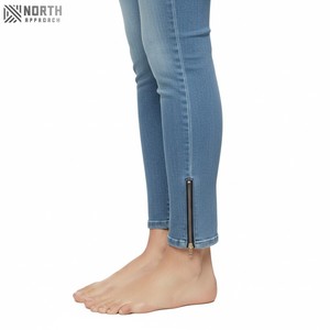 Jeans de Tallas Grandes de Alta Calidad para Mujer, Diseño Sólido, Corte Regular, Cintura Media, Denim Transpirable, Casual, 3D, Económico - Product Image 6