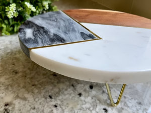 Support à gâteau en marbre contemporain de vente chaude Motif moderne élégant pour les présentoirs de gâteaux élégants lors des mariages et des événements - Product Image 6