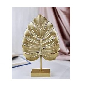 Sculpture de feuilles de monstres ajourées, feuilles artificielles en aluminium écologiques, feuilles métalliques modernes, décoration d'intérieur - Product Image 6