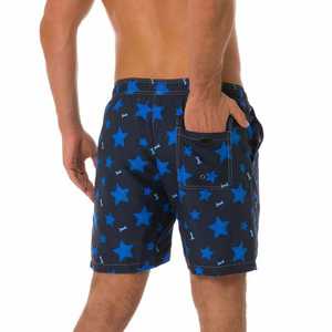 Men's Summer Canvas <b>Lace</b> Beach Swim Shorts Quick-Dry <b>Elastic</b> Drawstring Closure Striped Pattern Hot-Selling - Product Image 6
