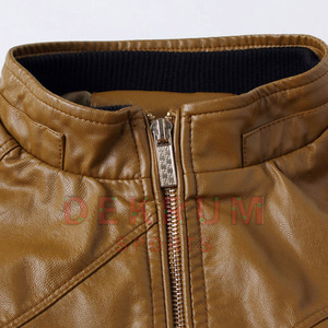 Veste en cuir PU de haute qualité pour hommes au meilleur prix Veste de mode d'hiver à manches longues Concevez votre propre - Product Image 2