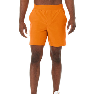 Shorts de sport d'été pour hommes en toile unie tricotés respirants taille mi-haute séchage rapide élastiques pour la course à pied l'entraînement décontracté - Product Image 2