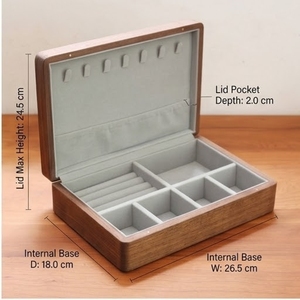 Wood Jewelry <b>Box</b> Dustproof Storage Organizer For Necklaces <b>Earrings</b> Bracelets - Product Image 3