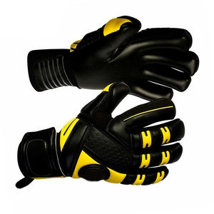 Protection des doigts de couleur noire et jaune porter une double couche nouveauté gants de gardien de but de football par des industries incroyables - Product Image 5