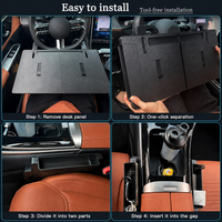 Plateau de volant de voiture pour ordinateur portable, repas et travail, plateau alimentaire, organisateur de vide de place pour conducteur de camion, ensemble universel pour voyage en voiture