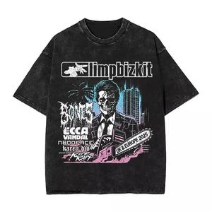 New Rap Rock Limp <b>UK</b> Europe Tour <b>T</b>-<b>shirt</b> Men Women Summer Washed Vintage Cotton Nostalgic Tee Street wear 2025 - Product Image 3