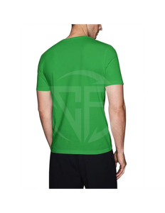 Camiseta informal de manga corta para hombre más vendida 100% algodón secado rápido transpirable diseño de cuello redondo 200 gramos patrón sólido para adultos - Product Image 2