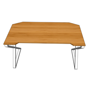 GBamboo GB38012-70x140cm <b>Extendable</b> Gaming <b>Desk</b> with X-Shaped Legs Plastic Wooden Material MDF Melamine Surface for Computer Use - Product Image 3