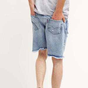 กางเกงขาสั้นผ้ายีนส์ปักลายเข่าสองชั้นสำหรับผู้ชายชุดฤดูร้อนมีสไตล์ - Product Image 4