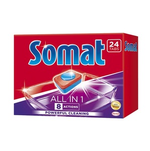 Tablettes pour lave-vaisselle - Somat Tout-en-un - 24 comprimés - Nettoie, rince et sèche - Product Image 5