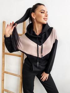 Conjunto de chándal de mujer de 2 piezas con pantalones largos y Jersey de Top corto con logotipo personalizado de tamaño personalizado OEM y ODM - Product Image 5