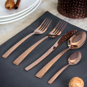 ชุดเครื่องใช้บนโต๊ะอาหารด้ามค้อนทำจากสเตนเลสสตีลชุดเครื่องใช้บนโต๊ะอาหารสำหรับงานแต่งงานงานกิจกรรมอาหารเย็นมีดช้อนส้อมตกแต่งบ้านร้านอาหาร - Product Image 2