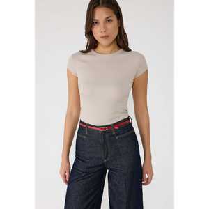 T-shirt à manches courtes en tissu de velours côtelé - Product Image 2