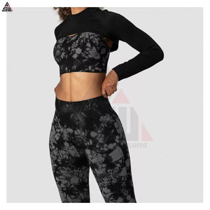 Conjunto de 2 Piezas de Ropa de Yoga para Mujer, Talla Grande, con Logotipo Personalizado en la Parte Delantera, Ligero, de Secado Rápido, Transpirable, de Alta Calidad, Servicio OEM - Product Image 4