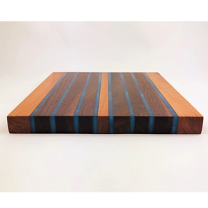 Tabla de cortar de madera y resina de acacia, líneas de resina, plato de servicio de resina epoxi, tabla de queso, tablero de servidor de Pizza de alta calidad - Product Image 1